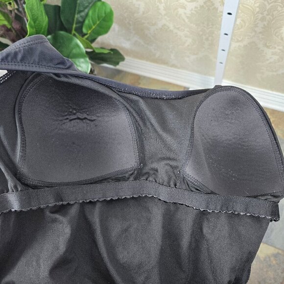 Catalina Size XL (16-18) One Piece Swimsuit Black with Patterned Side Panels - Picture 8 of 11